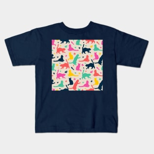 Colorful Matisse Cats Kids T-Shirt